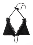 Лиф с мягкими треугольными чашками и эффектным кружевом SANDRA || Бюстгалтер купальний жін. CE SANDRA, р.92-98, black
