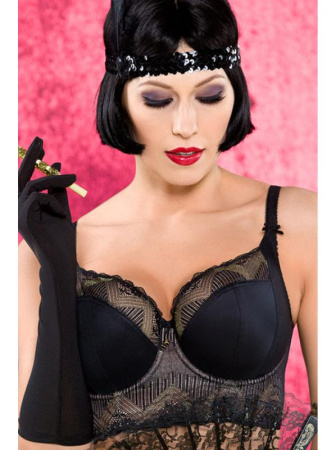 Бюстье с мягкой чашкой Ava Gatsby AV 1790 Черно-золотой
