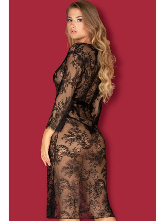 Пеньюар Obsessive Lashy peniuar Черный || Пеньюар Obsessive Lashy peniuar Черный