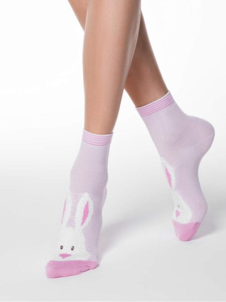 Носки жен. хлопковые Conte HAPPY 18С-268СП, р.23-25, 420 светло-розовый