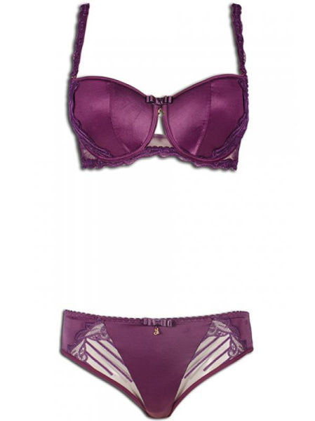 Комплект Samanta Papilio - бюстгальтер балконет A345 и полные трусики B300 Бургунд