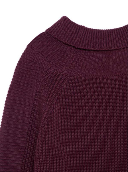 Свитер фактурного вязания из итальянской пряжи с хлопком LDK 078