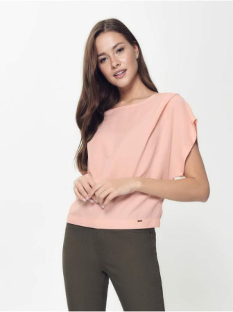 Блузка из легкого вискозного полотна со льном LBL 913