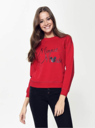 Хлопковый свитшот с мерцающей надписью Disney LD 949