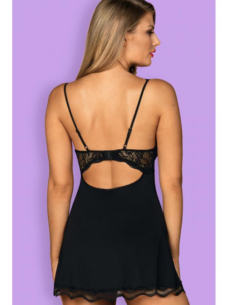 Комплект Obsessive Luvae babydoll  Черный