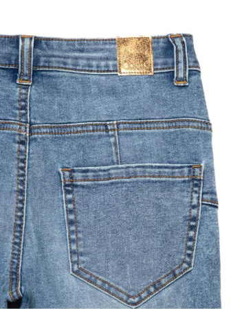 Моделирующие eco-friendly джинсы skinny с высокой посадкой CON-240 || Брюки джинсові жін. CE CON-240, р.164-106, acid washed mid blue