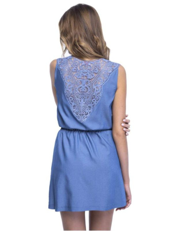 Легкое платье с кружевной вставкой LPL 531