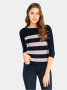Вязаный джемпер в полоску LDK 014 || ВТЖП Джемпер жін. CONTE ELEGANT LDK014 16С-104СП, р.158,164-88, чорний