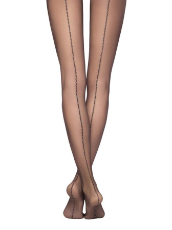 Колготки с имитацией шва из люрекса INSIGHT Lycra
