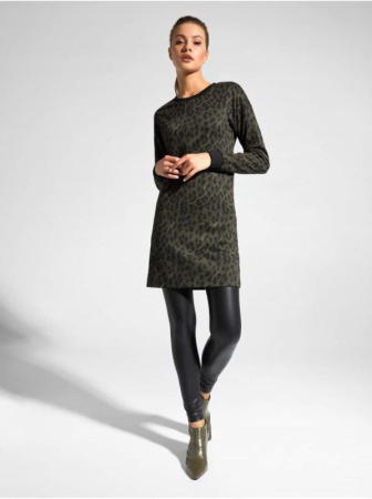 Платье с леопардовым рисунком LPL 1045 || Плаття жін. CE LPL 1045, р.170-96-102, khaki leo