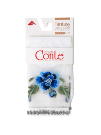 Носки жен. Conte FANTASY 18С-19СП || Шкарпетки жін. CE FANTASY 18С-19СП, р.25, 138 білий