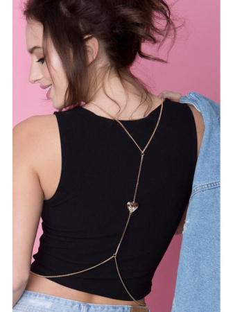 Боди - декоративная цепочка на тело Julimex Bijoux Ivy Золотой