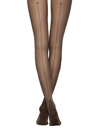 Колготки с имитацией шва сзади STELLA Lycra, р.4, Grafit
