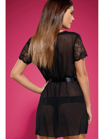 Комплект Obsessive Alluria robe Черный || Комплект Obsessive Alluria robe Черный
