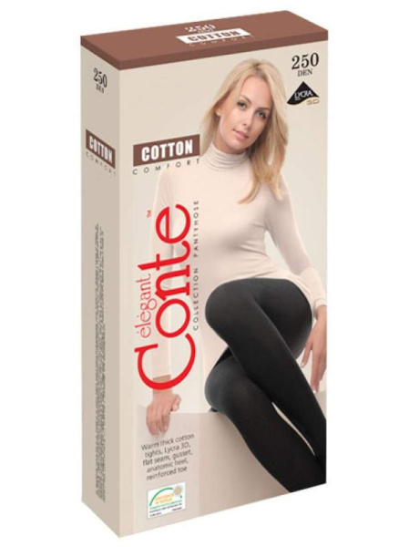 Теплые колготки из хлопка с лайкрой COTTON 250 Lycra, р.2, Mocca Теплые колготки из хлопка с лайкрой COTTON 250 Lycra, р.2, Mocca