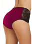 Полные трусики ORO Eleonora 2210 Бургундово-черный || Полные трусики ORO Eleonora 2210 Бургундово-черный