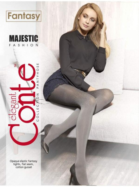 Колготки з ефектом омбре MAJESTIC Lycra, р. 4, Fumo