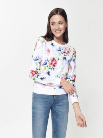 Ультракомфортный хлопковый свитшот LD 894 || Джемпер жін. CE LD 894, р.170-92, blossom