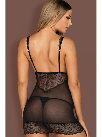 Комплект Obsessive Firella chemise Черный || Комплект Obsessive Firella chemise Черный
