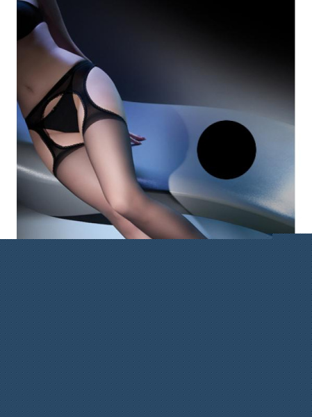 Чулки с поясом Gabriella Strip Panty 20 den Черный