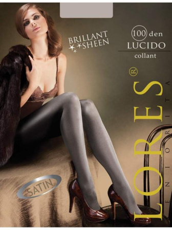 Колготки плотные с эффектом блеска LORES Lucido 100, 2, antracite(темно-серый)