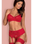 Комплект Obsessive Jolierose set Красный || Комплект Obsessive Jolierose set Красный