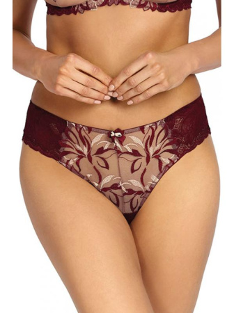 Полные трусики Ewa Bien Jasmin C110 Бургундово-бежевый