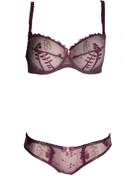 Комплект Samanta Delizia - бюстгальтер с мягкой чашкой A122 и полные трусики B200 Бургунд