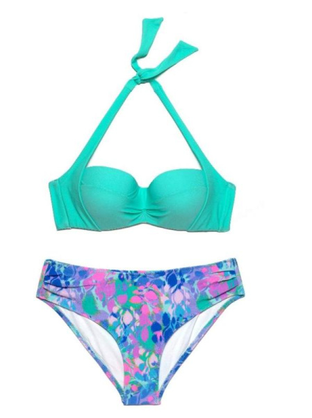 Бюстгальтер куп. жен. E MESSINA, р.80(E), бирюзовый