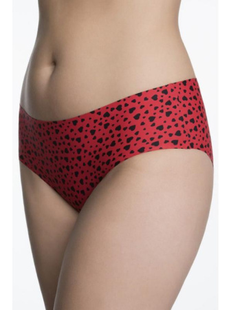 Полные трусики Julimex Simple Amore Красно-черный || Полные трусики Julimex Simple Amore Красно-черный