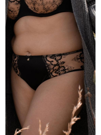 Полные трусики Samanta Perla B400 Черно-телесный