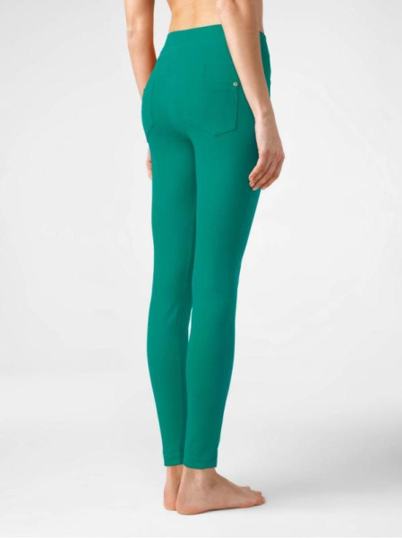 Моделирующие джеггинсы с высокой посадкой INSTYLE, р.164-94, emerald green