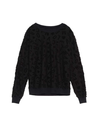 Ультрамягкий свитшот из фактурного трикотажа LD 1050 || Джемпер жін. CE LD 1050, р.170-84, black