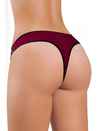 Стринги ORO Virginia 2229 Бургундово-черный || Стринги ORO Virginia 2229 Бургундово-черный