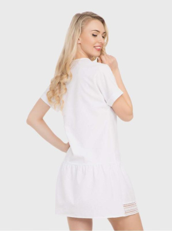 Туника с фактурным кружевом LTH 739 || ВТЖ Туніка жін. CE LTH 739, р.164-96-102, білий