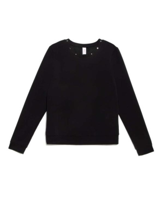 Ультракомфортный свитшот с металлическим декором LD 887 || Джемпер жін. CE LD 887, р.170-88, black