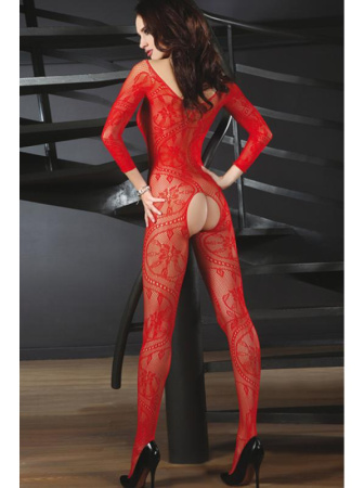 Комбинезон-сетка LivCo Corsetti Abra Красный || Комбинезон-сетка LivCo Corsetti Abra Красный