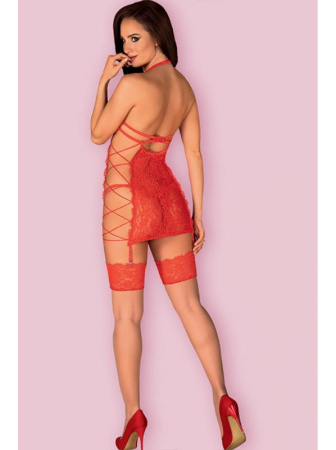 Чулки под пояс Obsessive Rediosa Телесно-красный || Чулки под пояс Obsessive Rediosa Телесно-красный