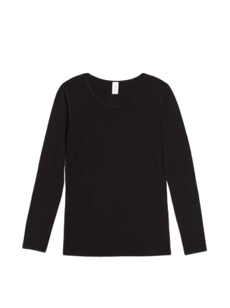 Термофуфайка с круглым вырезом || Термобілизна Фуфайка жіноча CELG LFT 593, р.158,164-88, чорний