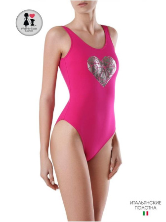 Купальник с металлическим принтом LOVE