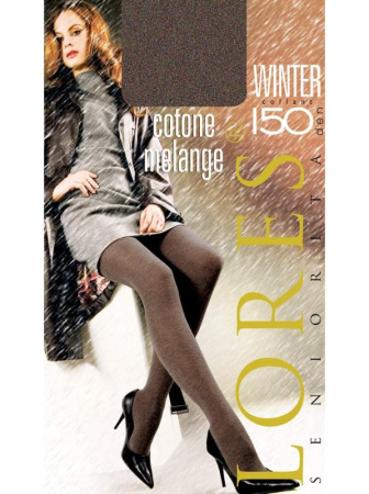 Тёплые колготки с эффектом меланж LORES Winter 150 Cotton Melange, 2, grigio(серый)