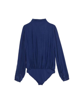 Блузка-боди из вискозы премиального качества &quot;прикосновение шелка&quot; LBD 1035 || Боді жін. CE LBD 1035, р.164-84-90, deep night