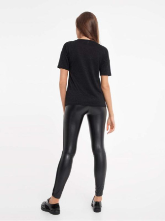 Джемпер с металлическим блеском и сетчатым кружевом 828 || Джемпер жін. CE LD 828, р.170-96, Nero