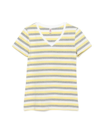 Хлопковая футболка с V-образным вырезом LD 633