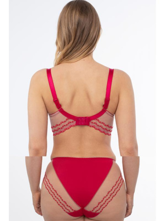Комплект Samanta Daniela - бюстгальтер с мягкой чашкой A142 и полные трусики B400 Красно-телесный || Комплект Samanta Daniela - бюстгальтер с мягкой чашкой A142 и полные трусики B400 Красно-телесный