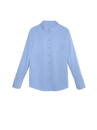 Классическая однотонная рубашка из хлопка LBL 1041 || Блуза жін. CE LBL 1041, р.170-88-94, light blue