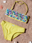 Купальник с воланами SUMMER || Костюм купальний для дівчат СE SUMMER, р.98,104-52, yellow tropic