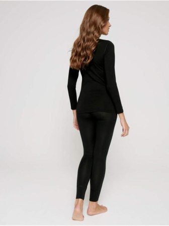 Термофуфайка с круглым вырезом || Термобілизна Фуфайка жіноча CELG LFT 593, р.158,164-88, чорний