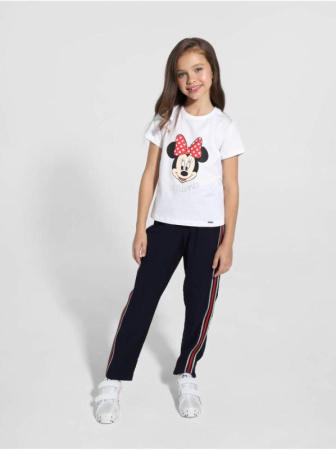 Ультрамодная футболка с мерцающими стразами Disney DD 959 || Джемпер дів. CE DISNEY DD 959, р.104,110-56, ice white