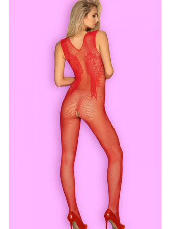 Комбинезон-сетка Obsessive N112 Красный || Комбинезон-сетка Obsessive N112 Красный